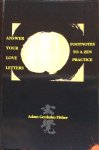 Fisher, Adam Genkaku - Answer your love letters; footnotes to a zen practice