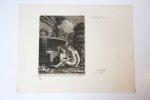 John Smith the mezzotinter (1652-1743), after Titian (ca 1490-1576) - Antique print, mezzotint | Shepherd and shepherdess by a fountain (the ages of men), published ca. 1700, 1 p.