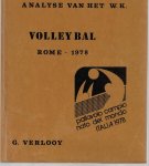 Verlooy, G. - Analyse van het W.K. Volleybal Rome 1978 -Pallavolo Campio Nato del Mondo Italia 1978