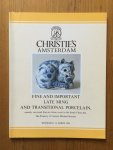  - Fine and Important Late Ming and Transitional Porcelain recently recovered from an Asian Vessel in the South China Sea. The Property of Captain Michael Hatcher - Christie's Amsterdam Auction Catalogue 14 March 1984