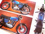 - MOTOREN:  SANGLAS 400E eencilinder uitklapbrochure in kleur, jaren 70