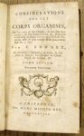 BONNET, C. - Considérations sur les corps organisés. Ou l'on traité de leur origine, de leur développement, de leur réproduction, &c. & où l'on a rassemblé en abrégé tout ce qui l'histoire naturelle offre de plus certain & de plus intéressant sur ce ...
