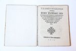  - Pamphlet/Arminianen. T'zamen-sprekinge tusschen eenen predikant ende leerlingh, over de huydens-daegsche verschillen, ende de heftige Procedueren die ter oorzake van dese verschillen van de gehene diemen Gomaristen of Schuerganghers naemt word...