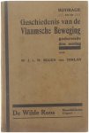 J.L.M. Eggen van Terlan - Bijdrage tot de Geschiedenis van de Vlaamsche Beweging gedurende den oorlog