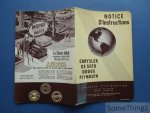 N/A. -Chrysler Corporation. - Chrysler, De Soto, Dodge, Plymouth. Notice d'instructions.