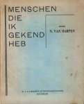 Harpen, N. van - Menschen die ik gekend heb.