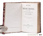 Descartes / Jules Simon. - Oeuvres de Descartes. Nouvelle édition collationnée sur les meilleurs textes et précédée d'une introduction par M. Jules Simon. Discours sur la methode, meditations, traite des passions.