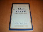 Wijngaards, drs. N.M. - Wat is transcendente meditatie, zoals geleerd door Maharishi Mahesh Yogi (Wat iedereen moet weten over de Transcendente Meditati