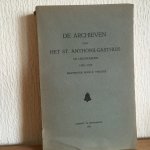 R VISSCHER - De Archieven van het ST. ANTHONY GASTHUIS
