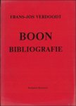 Frans-Jos Verdoodt - Boon Bibliografie het afzonderlijk verschenen werk en zijn wordingsgeschiedenis Frans-Jos Verdoodt - Boon Bibliografie het afzonderlijk verschenen werk en zijn wordingsgeschiedenis