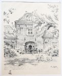 Alff, Paul van (1895-1962) - "Hofje van Pieter van Hogelande, Boekhorststraat" (The Hague).