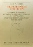 WEINREB, F., WACHTER, E. - Weinreb hören und sehen. Freidrich Weinreb autobiographische Notizen zu Vorträgen und Veröffentlichungen 1928 bis 1980. Eine Festgabe für Friedrich Weinreb zum 70. Geburtstag mit einem vollständigen Verzeichnis seiner in deutscher und hollän...