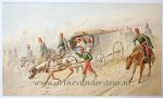 JWB (?) after Comba, Pierre (1859-1934) - [Original drawing] Soldiers on horses (Campagne d'Italie)/Cavellerie, 1879.