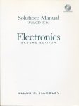 Hambley, Allan R. - Solutions manual Electronics second edition. With CD-rom
