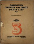  - 1937 Chevrolet Combined Chassis and Body Parts List