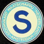 SMN - Bagagelabel Stoomvaart Maatschappij Nederland, letter S