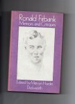 Firbank Ronald - Memoirs and Critiques, edited by Mervyn Horder.