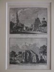 Groenlo. - Kerk en Raadhuis te Grol, 1743/ 't Klooster Engelhuizen te Grol, 1743.
