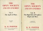 POPPER, K.R. - The Open Society and its Enemies. Vol. I - The Spell of Plato - [Fifth Edition (revised) . + Vol. II - The High Tide of Prophecy: Hegel, Marx, and the Aftermath - [Revised and Enlarged Edition].