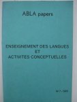 Bonfond, François (ed.) - Enseignement des langues et activités conceptuelles.