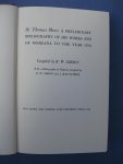 Gibson, R.W. and Patrick, J. Max - St. Thomas More: A Preliminary Bibliography of his Works and of Moreana to the Year 1750. With a Bibliography of Utopiana.