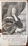 Bernigeroth, Johann Martin. - Portrait print ca 1733 | Portrait print of writer Christianus Stockius (Christian Stock) (1672-1731) by Johann Martin Bernigeroth, 1 p.