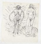 WOLKERS, Jan - Potloodtekening.