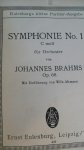 Brahms - Brahms symphonie no.1  fur Orchester en meer