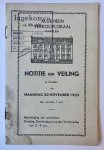 [VEILINGBOEKJE ONROEREND GOED] - [Veilingboekje betreffende onroerend goed Spaarnwoude, Noord-Holland] Algemeen verkooplokaal Haarlem, Notitie der Veiling, 1933.