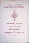 Parke-Bernet - A unique set of four Royal Beauvais Tapestries (1778-80), property of Mrs Herbert N. Straus, New York