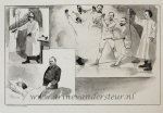 Braakensiek, Johan (1858-1940) - [Original lithograph/lithografie by Johan Braakensiek] Ziekenhuis en dokter, mannen in witte jassen. 1 p.