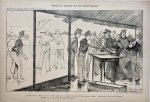 Braakensiek, Johan (1858-1940) - [Original lithograph/lithografie by Johan Braakensiek] Theorie en praktijk met het nieuwe geweer, 13 September 1896, 1 pp.