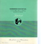 Hoechst AG - Jahrbuch Farbwerke Hoechst AG. - vormals Meister Lucius & Brüning. Bericht über unser Unternehmen Juli 1954