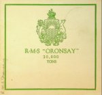 Orient Line - Brochure R.M.S. Oronsay 20.000 tons