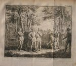 antique print (prent) - Inhuldiging van den Graave van Holland tot Heere van Friesland.