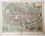 Lodovico Guicciardini (1521-1589) - [Antique map, handcolored engraving] Rotterdam, published ca. 1582.