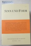 Akademie der Künste (Hrsg.): - Sinn und Form : 67. Jahr : 2015 : Heft 1-6 : 6 Hefte : Komplett : (fast neuwertig) :