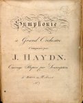 Haydn, Joseph: - [Hob I, 102] Symphonie à grand orchestre. Ouvrage proposé par Souscription. No. [handsch.:] 9