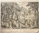 after Nicolaas de Bruyn (1571-1656), published by Claes Jansz. Visscher (1587-1652), and Nicolaes Visscher I (1618-1679) - [Antique print, engraving, Bible, ca. 1652] Christus en de Centurio (Historiae Sacrae Veteris et Novi Testamenti / Royal Bible), published ca. 1652, 1 p.