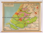 Van Hees, G. en De Looff, H.P. - Schoolkaart / wandkaart van Zuidholland