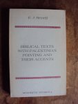 Revell, E.J. - Biblical Texts with Palestinian Pointing and Their Accents (Masoretic Studies 4)