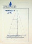 Bavaria Yachts - Brochure Bavaria Sailing Yachts Preisliste 1993