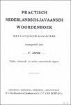 Jansz, P. (samensteller) . - Practisch Javaansch-Nederlandsch Woordenboek met latijnsche Karakters