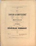 Verroust, Stanislas: - 3ème solo de concert pour hautbois avec accompagnement de piano ou de quatuor. Hautbois et piano