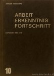HABERMAS, J. - Arbeit, Erkenntnis, Fortschritt. Aufsätze 1954-1970.