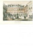 Witkamp, P.H.  Hekking, W. - Oude zijds Voorburgwal Het stadhuis. Originele kleurenlitho.