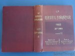 N/A. - Le recueil financier. Annuaire des valeurs cotées aux bourses de Belgique. 30e année, 1923, tome II.