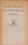 Helman, Albert - Ontsporing. Verzen