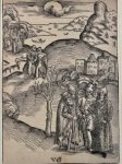 Urs Graf (c. 1485-1529) - Antique book illustration, woodcut | The chief priests and Pharisees taking counsel, published 1506, 1 p.