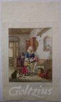 MARE, PIETER DE (1757-1796), - Kitchen interior with woman and children